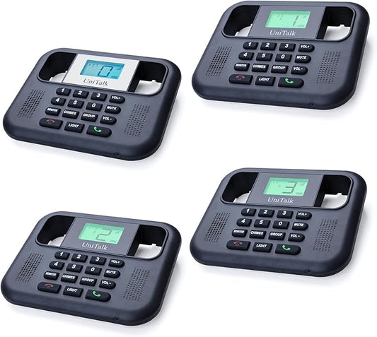 Wireless Intercoms for Home & Office, Two-Way Real-time Full-Duplex Voice System with Offline Voice Control & Monitor Function, Clear Sound, Up to 800 Meters (1/2 Mile) Range (UT-001-1F3P)