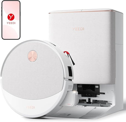 Yeedi M16 Infinity Robot Vacuum & Mop, 30000Pa Blast Suction, Infinity Runtime, Instant Self-Cleaning OZMO Roller Mop, Hot Water Wash & Hot Air Dry Omni Station, ZeroTangle 4.0, AI Obstacle Avoidance