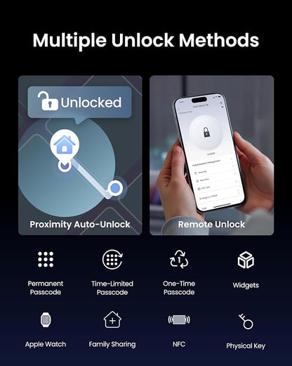SwitchBot Lock Vision, 3D Face Recognition Smart Lock, Hands-Free Keyless Entry Deadbolt, DualPower 12-Month Battery, WiFi No Hub Required, Matter Over WiFi, Works with Apple Home, Alexa, Google