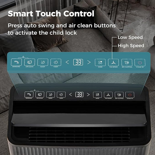 COSTWAY 4,500 Sq. Ft Dehumidifier for Basement, 3-Color Humidity Indicator, Dry Clothes Mode, 12" Drain Hose & Wheels, 57 Pints Dehumidifier for Large Room (Black)