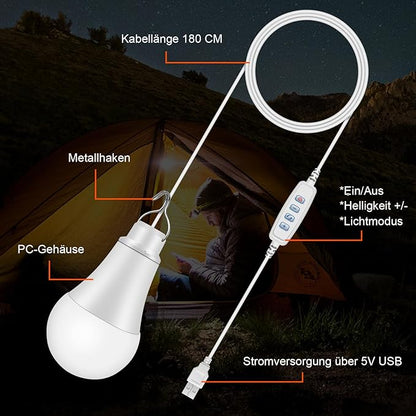 Powkey 10W Bulbs G100 HP200 Power Bank Power Station Generator Portable Led Light for Emergency Camping