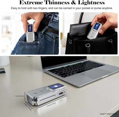 Next-Gen Hidden Camera Detectors, with HD Display, Smart Anti-Spy Device, GPS Tracker Detector, Portable Wireless/RF Signal Scanner for Hotels, Travel, Home & Office (Metallic Silver)