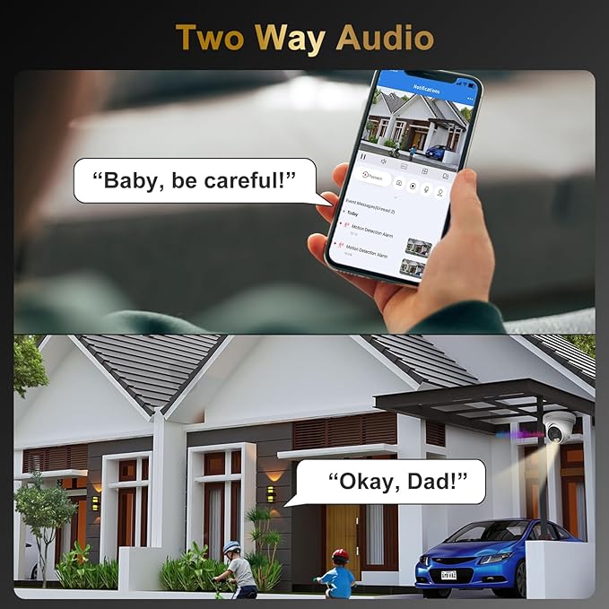 Anpviz 16 Channel NVR PoE Security Camera System with Two Way Audio, AI Human Vehicle Detection, 8x 4K 8MP Wired IP Turret Cameras Outdoor, 16CH 12MP PoE NVR with 4TB HDD, CCTV for Business Home, NDAA