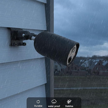 Vinyl Siding Mount + Silicone Skin Cover for TP-Link Tapo MagCam 2024 PCMag(Tapo C425) and Tapo SolarCam 2K Security Cameras (Black)