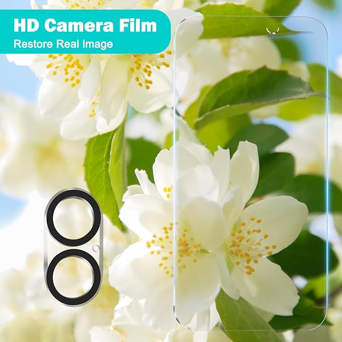PEHAEL 3+3 Pack for iPhone 16 Plus Privacy Screen Protector with Camera Lens Protector Full Coverage Anti-Spy Tempered Glass Film 9H Hardness Easy Installation Bubble Free [6.7 inch]