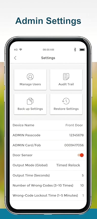 Seco-Larm SK-B141-PQ Pack of 2 Bluetooth Access Controllers; Single-Gang; Keypad, Proximity Card, or App; Tamper Alarm Output; Weatherproof (IP65); Wrong-Code Lockout; Hold Open; Multiple User Types