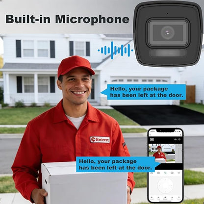 DS-2CD1083G2-LIUF 4K 8MP Smart Hybrid Light Hik Bullet PoE IP Camera, Long Range, Human/Vehicle Detection, Built-in Microphone, H.265+, IP67, 113° Wide Angle,2.8mm Lens, Internation Version