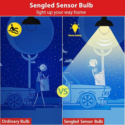 Sengled Motion Sensor Light Bulb Outdoor, Soft White Sensor LED Light Bulb, Auto on/Off Photocell Automatic for Outdoor Lighting, A19 3000K 1200LM 75W for Front Porch Garage, 4 Pack