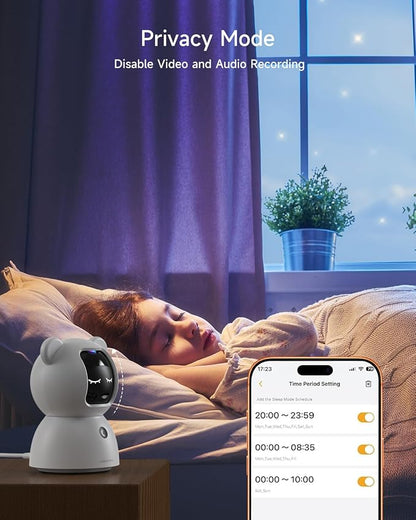4 Pack 2.5K Cameras for Home Security, Non-Subscription AI Human/Pet/Crying Detection, 4MP Dog/Cat/Pet Camera Indoor with Phone App, Pan Tilt 2.4G WiFi Indoor Cameras, IR Night Vision, 2-Way Audio
