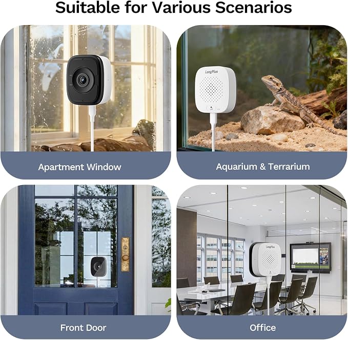 LongPlus 5MP 3K Window Cameras for Home Security, 2 Pack Safeview Camera