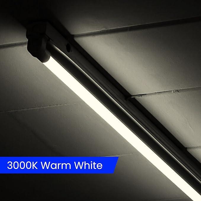 Feit Electric 4ft T8 LED Bulbs, 32/40 Watt Replacement, Type A Tube Light, Plug & Play, T8/T12 LED Fluorescent Light, 3000K Warm White, 50,000-Hr Lifetime, Ballast Compatible, T48/830/LEDG2/4, 4 Pack