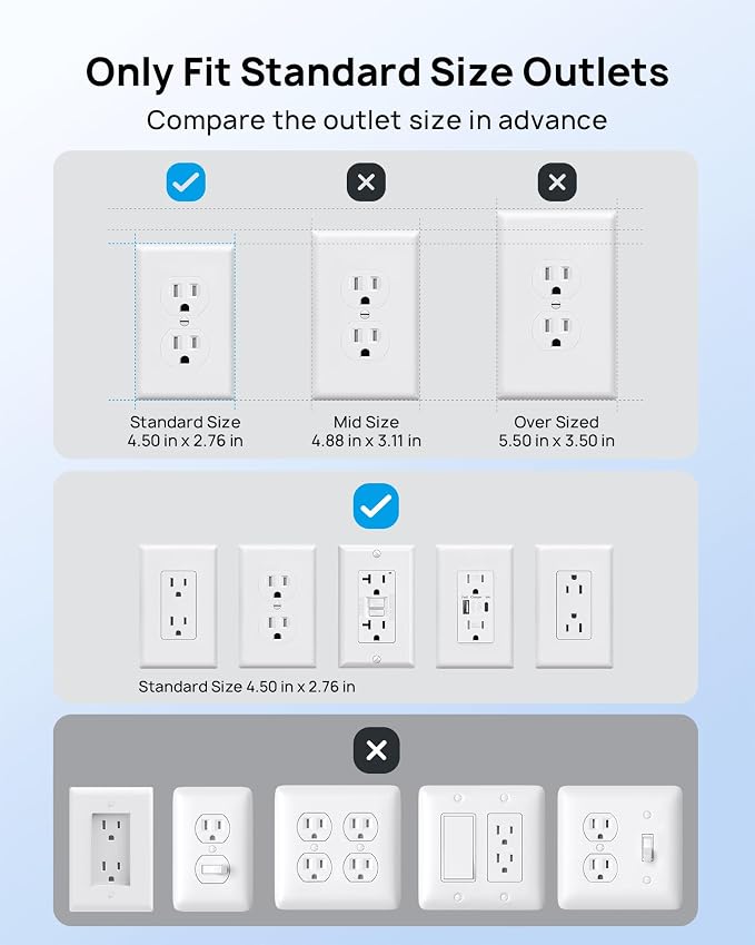 TROND Flat Power Strip with Outlet Concealer with 3 Widely Spaced AC Outlet | 10FT Long Extension Cord 3 USB Charger(2 USB C Ports), Wall Mount Power Strip, Compact for Nightstand Couches Home Essentials