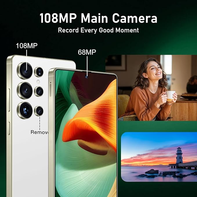 I25 Ultra: 6.99" FHD+ Android 14 Smartphone | 12GB+512GB | 108MP+68MP Camera | 7000mAh Battery | Built-in Stylus Pen | Blazing Fast Performance (White)