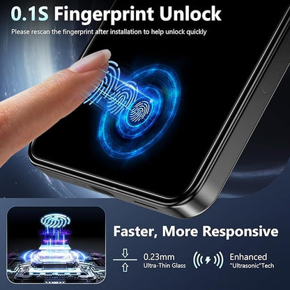 2 Pack for Samsung Galaxy S25 Privacy Screen Protector Tempered Glass, Fingerprint Unlocking, 25° Anti Spy, Full Coverage, Case Friendly, Easy Installation, Compatible with Galaxy S25/ S24