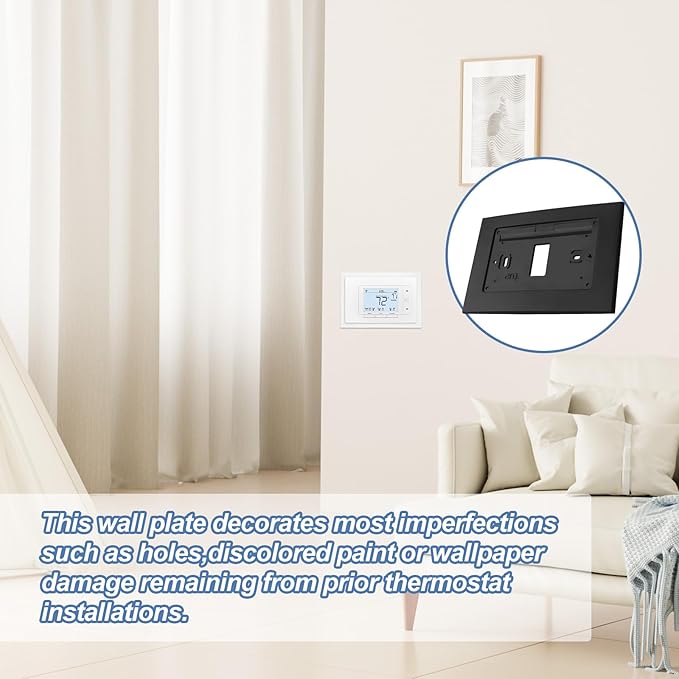F61-2663 Wall Plate for Sen si Wi-Fi Programmable Thermostat,Smart Thermostat Trim Backplate Cover for Sensi ST55