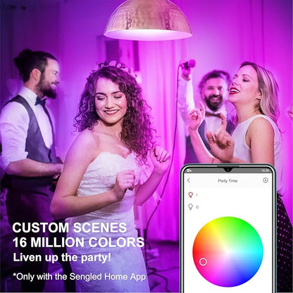 Sengled Smart Light Bulbs, Alexa Light Bulbs RGB Color Changing, Smart Bulb That Compatible with Alexa, Google Home, 3 Pack Starter Kit with Smart Switch, A19 E26 Dimmable LED 60W Equivalent, 800LM