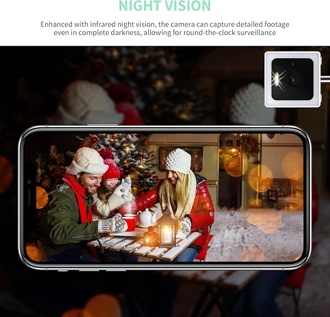 Weatherproof Indoor and Outdoor IP65 2K Wi-Fi Smart Home Security Camera with Color Night Vision, 2-Way Audio, Wireless Camera for Pets, Babies, Dogs & Cats, Nanny, Elderly Video Surveillance (2)