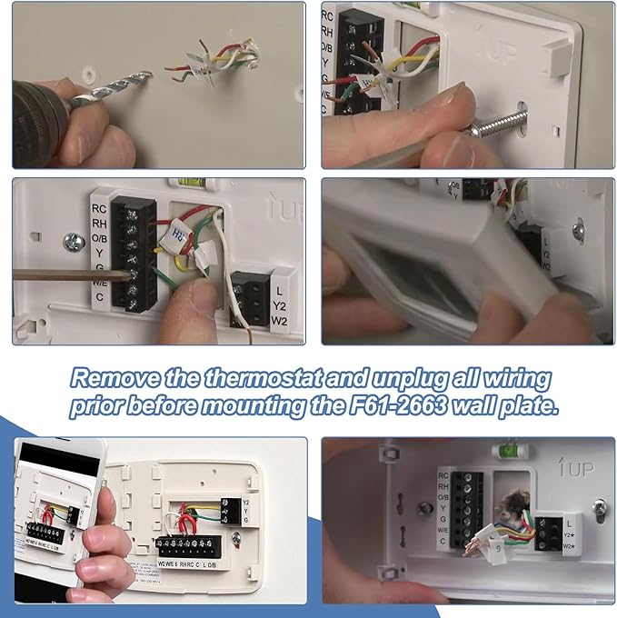 F61-2663 Wall Plate for Sen si Wi-Fi Programmable Thermostat,Smart Thermostat Trim Backplate Cover for Sensi ST55