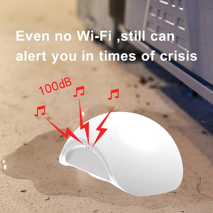 Water Leak Sensor Alarm Temperature Wireless Mini Flood Detector for Alarm System and Smart Home Automation Water Sensor for Kitchen Bathroom Basement
