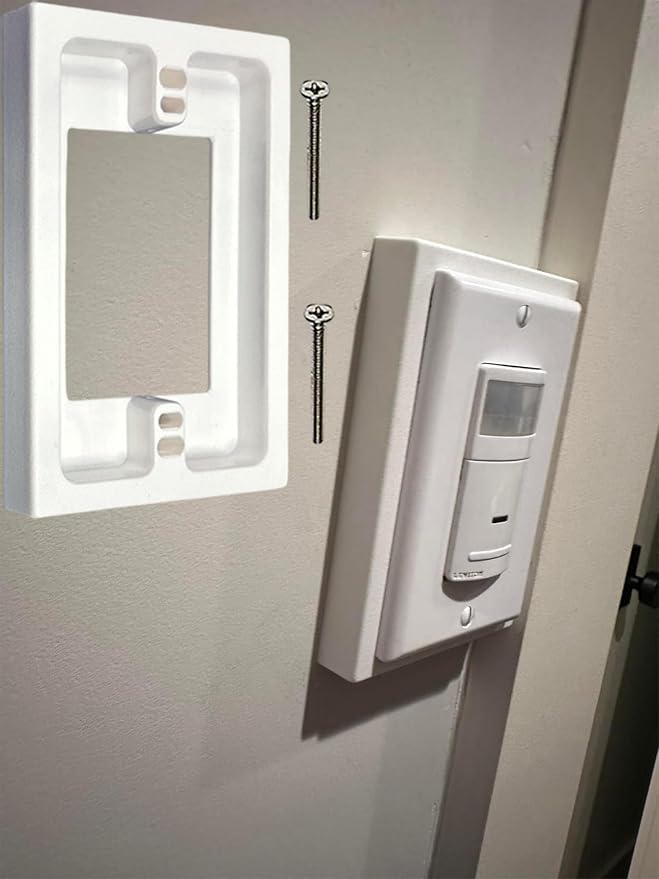 iMBAPrice IMBA-BES1-5 (5-Pack) 1-Gang Non-Metallic Shallow Surface Box 5/8-Inches Extender, White