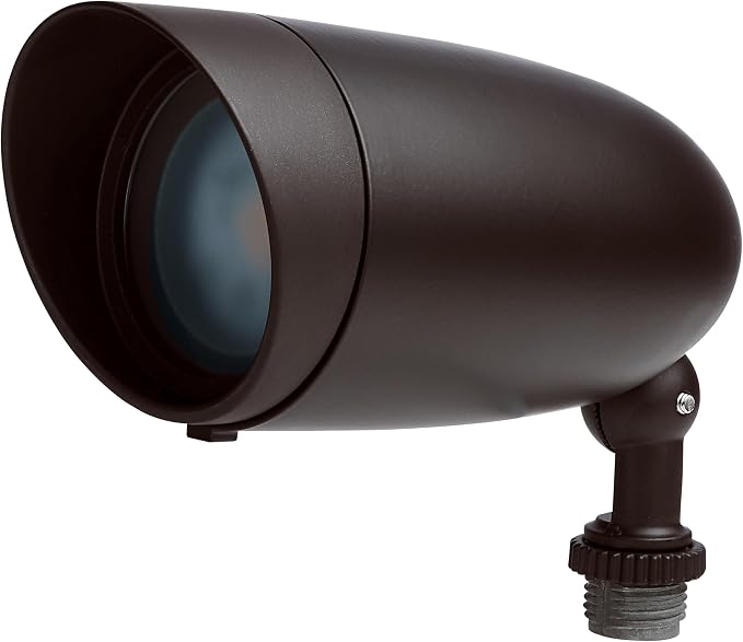 Nuvo 62/1205, LED Landscape Spotlight, Outdoor Flood Light, Bronze, 3000K | 900 lumens, Integrated 3000K LED, 50,000-hour life, Die-cast aluminum, Wet location rated