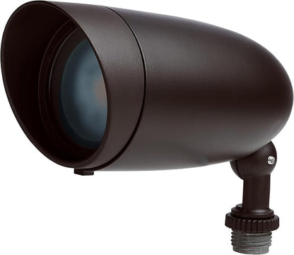 Nuvo 62/1205, LED Landscape Spotlight, Outdoor Flood Light, Bronze, 3000K | 900 lumens, Integrated 3000K LED, 50,000-hour life, Die-cast aluminum, Wet location rated