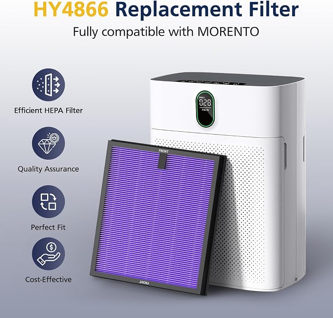 HY4866 Replacement Filters for MORENTO HY4866, WESTHEY HY4866 Air Purifi-er