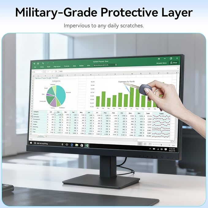 [2-Pack] 27 Inch Anti Blue Light Screen Protector Compatible With Lenovo Hp Dell Acer Asus Samsung etc Monitor 16:9 Aspect, Removable Anti Glare Filter Uv Blocker Shield Cover Eye Protection Film Laptop