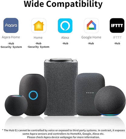 Aqara Smart Hub E1 for Home Automation, 2.4 GHz Wi-Fi Required, Features Aqara Zigbee (Not Third-Party), Powered by USB-A, Small Size, Supports HomeKit, Alexa, Google Assistant, IFTTT