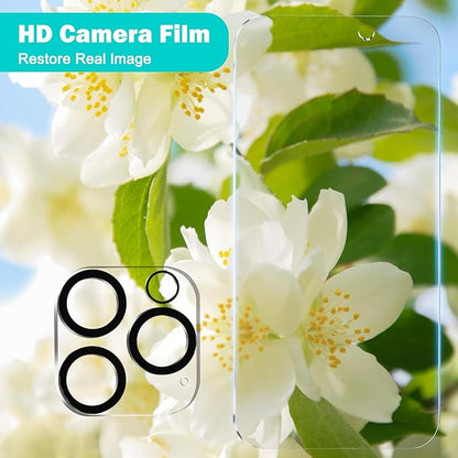 PEHAEL 3+3 Pack for iPhone 16 Pro Max Privacy Screen Protector with Camera Lens Protector Full Coverage Anti-Spy Tempered Glass Film 9H Hardness Easy Installation Bubble Free [6.9 inch]