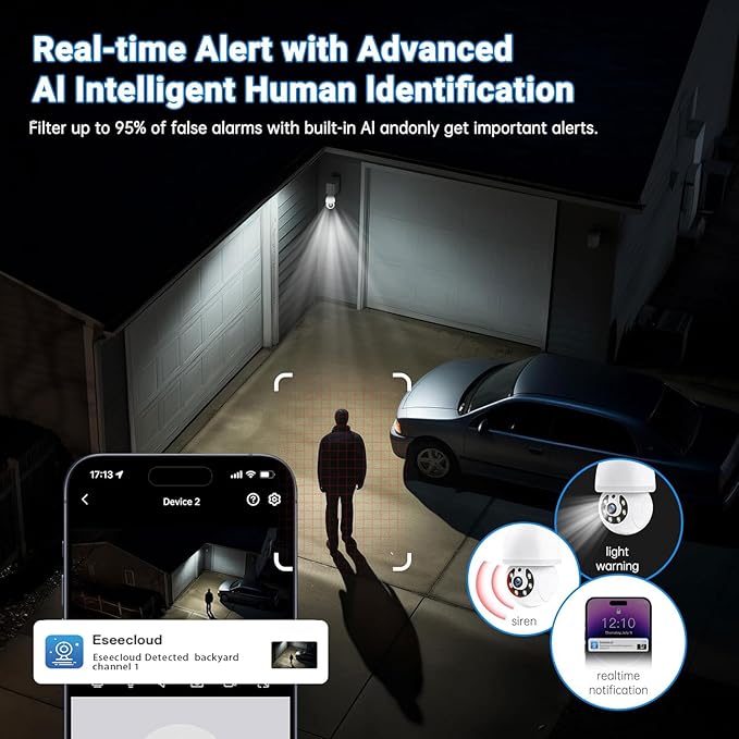 Light Bulb Security Camera, 5G&2.4GHz WiFi Light Bulb Camera Outdoor, 2-in-1 LED Lightbulb Camera for Home Security, Two-Way Talk,Color Night Vision, E27 Light Socket Compatible(2Pack)