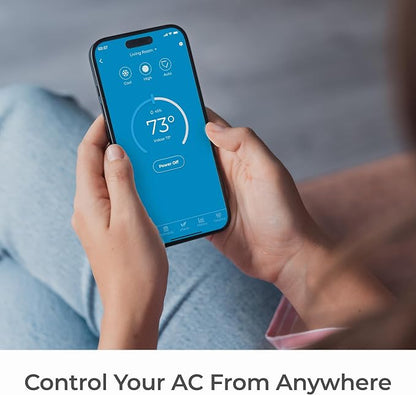 Breez Eco | Smart AC Controller for Mini Split, Window, Portable ACS | WiFi, Alexa, Google, Siri Shortcuts, SmartThings, IFTTT, Free App, NO Subscriptions | Schedules, Geofencing, Comfy (Black)