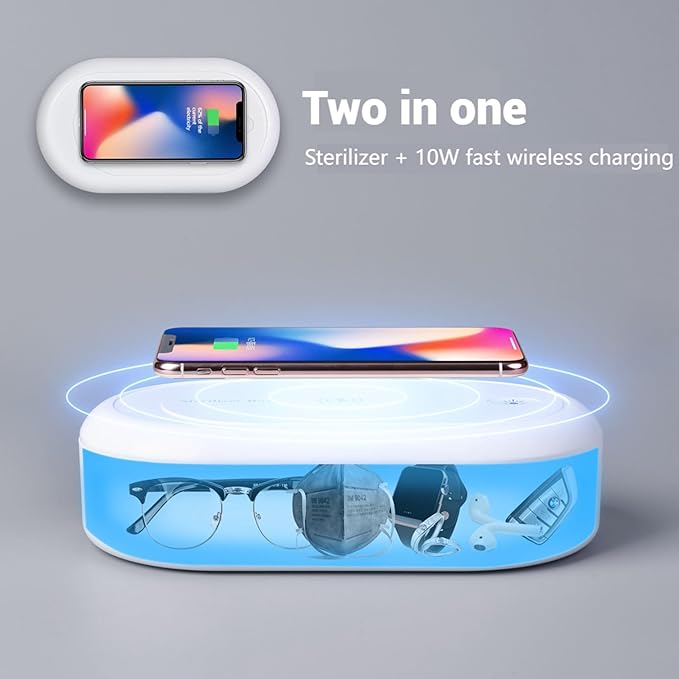 UV Light Box UVC for Phone Ultraviolet for Cellphones Toothbrush Jewelry Glasses Nail Tools Keys with Aroma Therapy Case