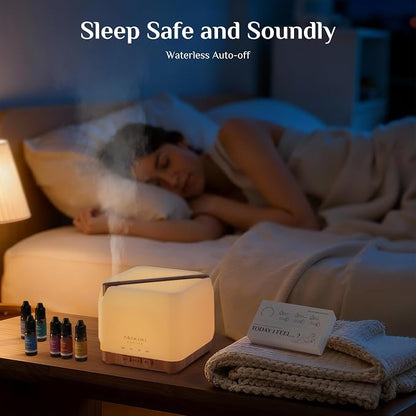 ASAKUKI Essential Oil Diffuser for Home with Top 6 Essential Oil Sets