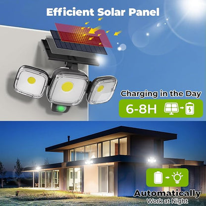 Solar Motion Sensor Outdoor Lights with 3 Modes