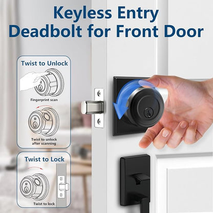 GeekTale Fingerprint Deadbolt Lock with APP, Smart Deadbolt for Front Door