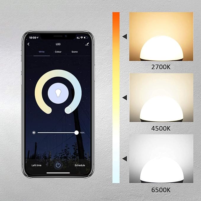 XODO Smart WiFi C37 E12 Dimmable Candelabra Light Bulb - 5W(30W Equivalent) LED LB4-2PK (4 Pack)