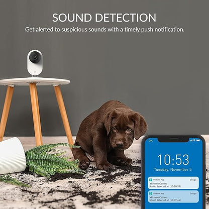 YI Home Pro Security Camera 2K, 2.4Ghz WiFi Indoor Surveillance System with AI Detection,Real-Time Alert,Night Vision,Two-Way Audio for Home/Baby/Pet Monitor,Cloud & SD Card Storage(4-Pack)