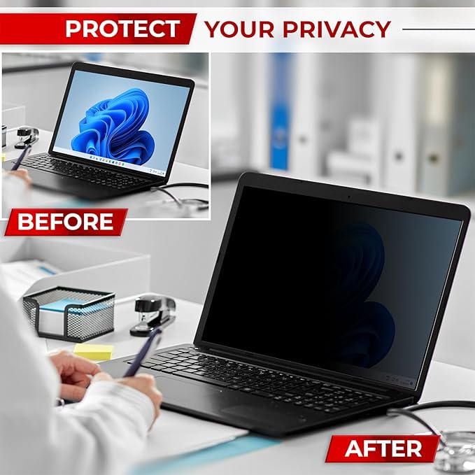 SightPro 17.3 Inch 16:9 Laptop Privacy Screen Filter - Computer Monitor Privacy Shield and Anti-Glare Protector