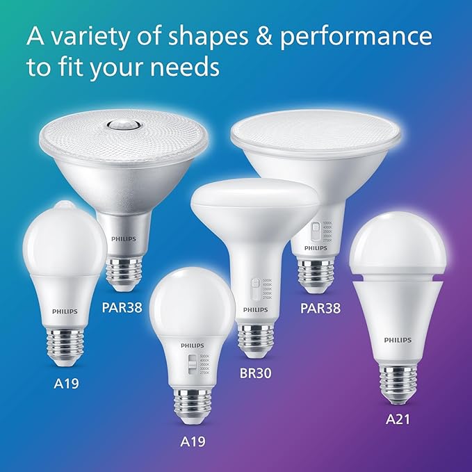 PHILIPS LED 150W A21 4-Pack Soft White Soft White (2700K) 2610 Lumen (29W = 150W) Dimmable Frosted Flicker-Free Light Bulbs