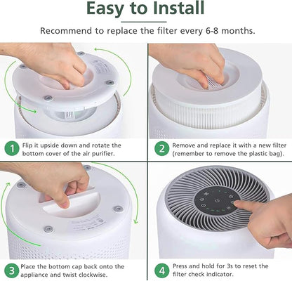Core 200S Replacement Filter Compatible with LEVOIT Core 200S and Core 200S-P Smart Air Purifier, 3-in-1 Filter, Core 200S-RF Air Purifier Filters, 3 Pack