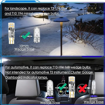 T5 Wedge Base LED Bulb 12V and MR16 Smart Light Bulbs