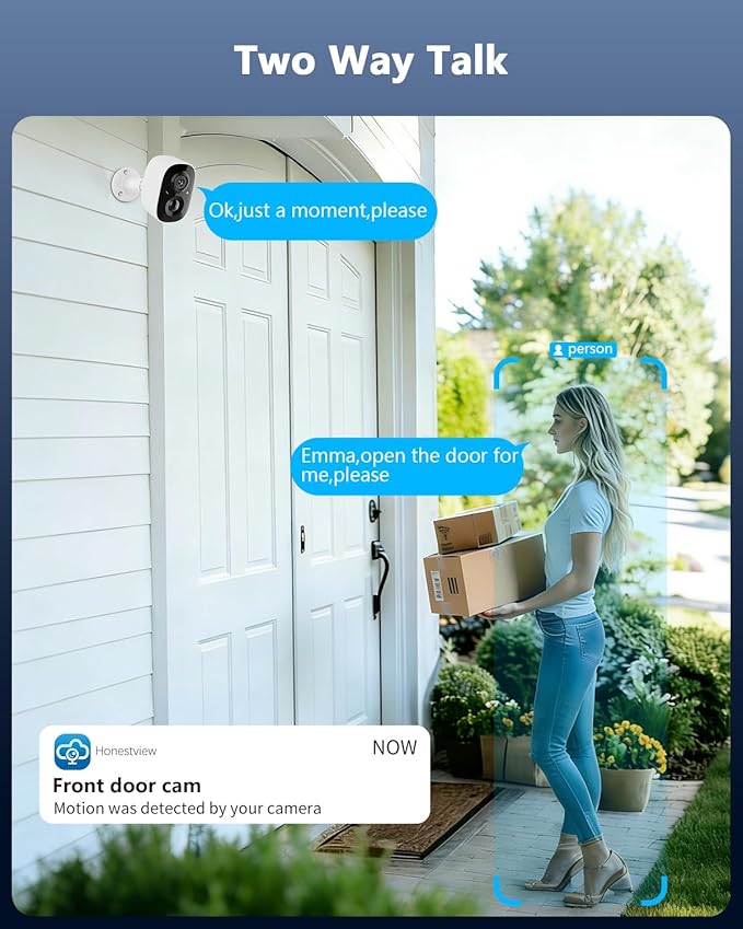 OOSSXX (100% Wire-Free) Battery Outdoor Wireless Security Camera Wi-Fi Cameras Video Surveillance