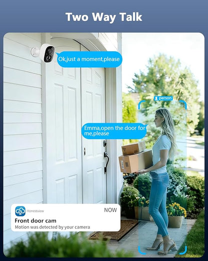 OOSSXX (100% Wire-Free) Battery Outdoor Wireless Security Camera Wi-Fi Cameras Video Surveillance