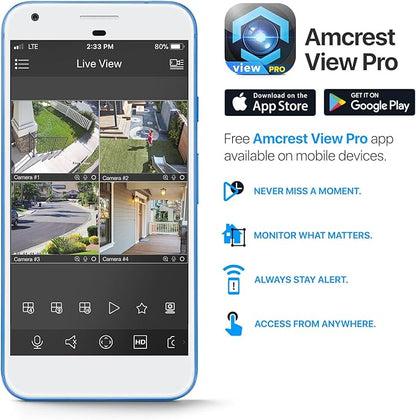 Amcrest 5MP Optical Zoom AI IP PoE Camera, Varifocal Outdoor IP POE Camera Turret, Human & Vehicle Detection, 2.7mm~13.5mm Lens, IP67, 5X Optical Zoom, (IP5M-VT1289EW-AI)