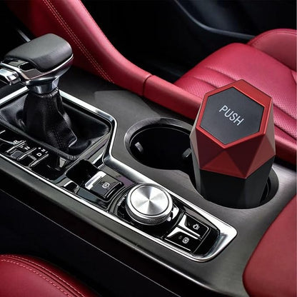 BFXM Car Trash Can with Lid, Garbage Bin for Women, Cute Interior Accessories for Seat Cup Holder, Organization Car Must Haves Essentials Mini Trash Can with Garbage Bag