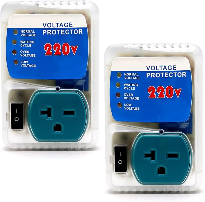 [ETL Listed] BSEED Surge Protector, Surge Protector Outlet for Home Appliances, Voltage Protector Suit for Refrigerator, TV, Computer and Freezer, Adjustable Voltage Regulator, 220V, 4400W, 2 Pac