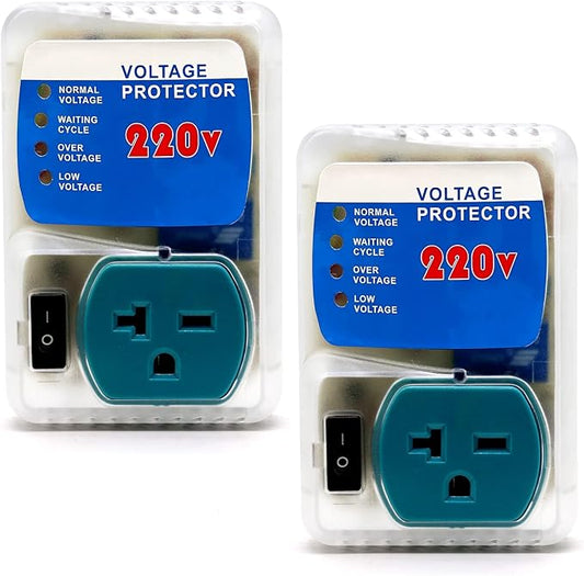 [ETL Listed] BSEED Surge Protector, Surge Protector Outlet for Home Appliances, Voltage Protector Suit for Refrigerator, TV, Computer and Freezer, Adjustable Voltage Regulator, 220V, 4400W, 2 Pac