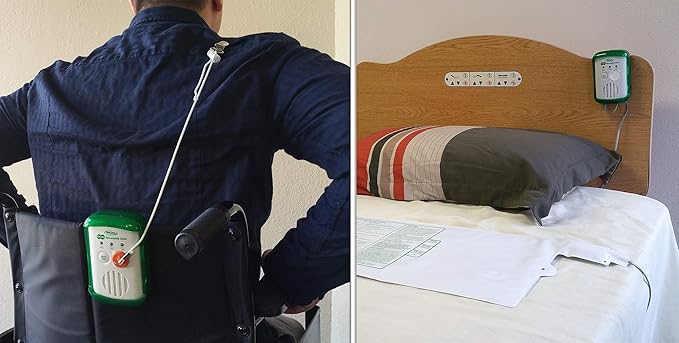 Smart Caregiver® Bed and Chair Exit Alarm System for Fall & Wandering Prevention – Know When They get up!
