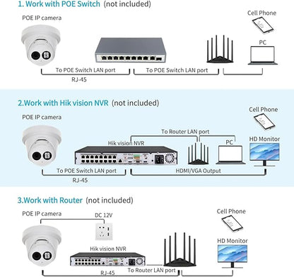 DS-2CD2383G2-IU 4K 8MP IP Camera PoE Turret Camera Outdoor with Human/Vehicle Detection, 2.8mm Lens, Night Vision, IP67, IK10, Built-in Mic, 120dB True WDR, H.265+, International English Version